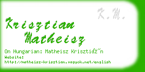 krisztian matheisz business card